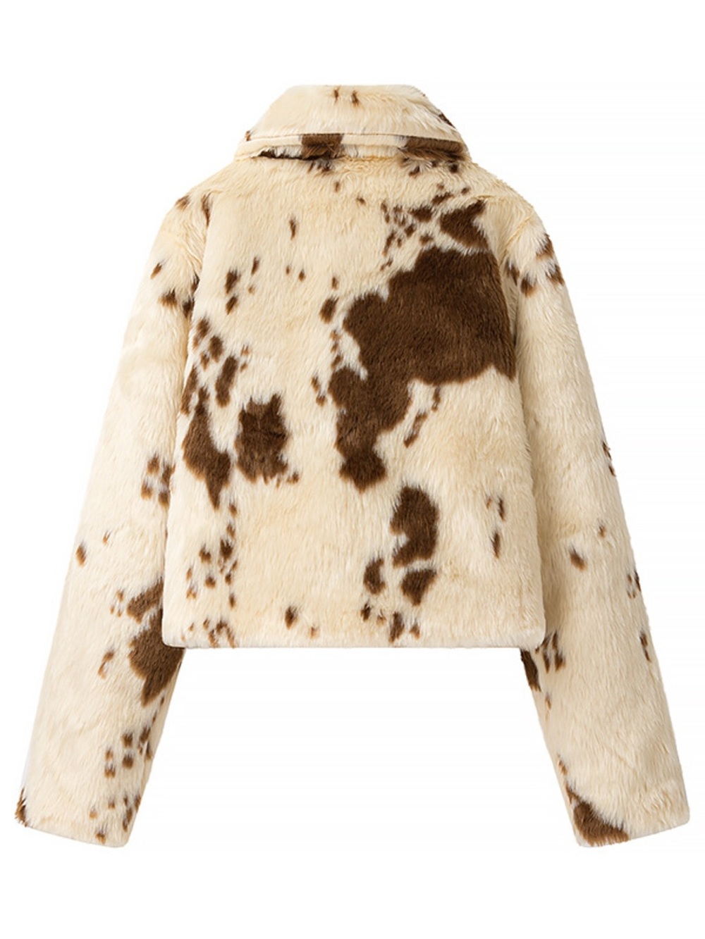 Faux Fur Zip Up Cropped Outerwear - Picture 9 of 14